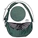 Puppy Eyes Soft Pet Carrier Sling Comfortable and Adjustable Dog Sling Ideal for Small & Medium Dogs up to 16 Pounds - Lightweight & Easy-Care Dog Carrier with Safety Mesh and Safety Leash(Green)