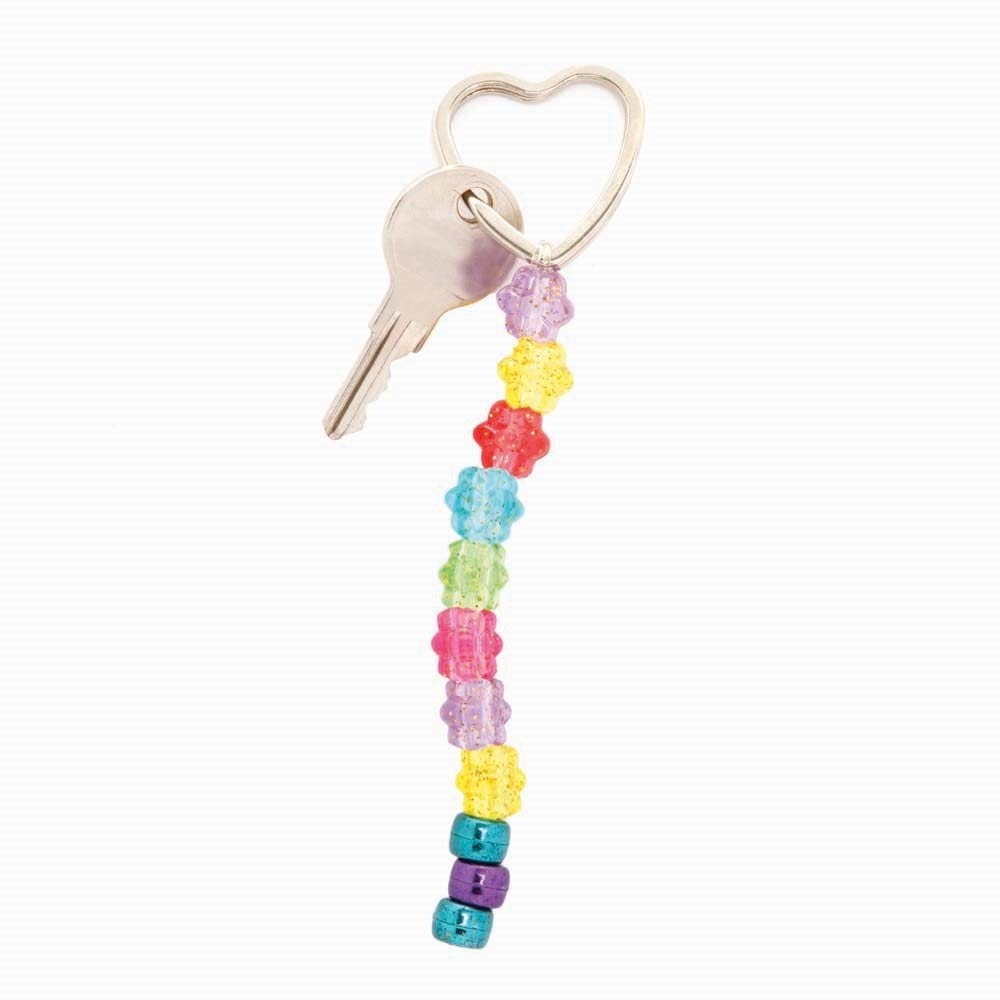 Baker Ross AX921 Flower Pony Beads, Pack of 300, Multi Coloured Embellishments for Children's Jewellery Making - Image 4