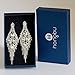 CHRAN Silver Teardrop Crystal Long Tassels Dangle Earrings Sparkling Rhinestone Ladies Gifts