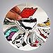 100 Pcs Fashion Brand Sneakers Basketball Shoes Sports Shoes Stickers for Laptop Stickers Motorcycle Bicycle Skateboard Luggage Decal Graffiti Patches Stickers[No-Duplicate Sticker Pack]