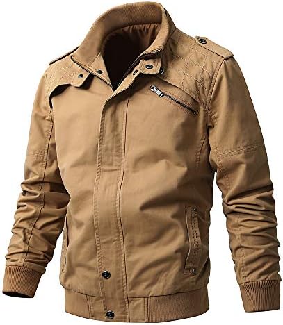 XiaoLongRen Casual Outdoor Windproof Coat Windbreaker Military Jackets for Men