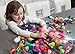 Tin Roof Crafts Deluxe Pom Poms in Hot Kaleidoscope Colors for Crafts and DIY Hobby Supplies, Large Bag, 324 Pompoms, 4 Different Sizes Bonus Googly Eye Package