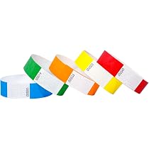 Bracelets En Papier Pour événements - Lot De 500, 5 Couleurs, Imperméables, Adhésif Inviolable