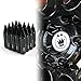 Xprite Black Aluminum Mounted 90mm Spike Extended Nut Refit Wheel Lug Nuts/Tire Screw M12x1.5