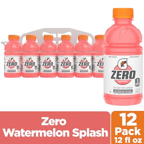 GATORADE THIRST QUENCHER, ZERO SUGAR – WATERMELON SPLASH, 12 FL OZ  FLAVOR ZERO SUGAR – WATERMELON SPLASH