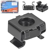 M6 Heavy-Duty Rack Mount Cage Nuts -100Pcs Cage Clips Nuts | for Server Network Racks Zinc Plated -Black