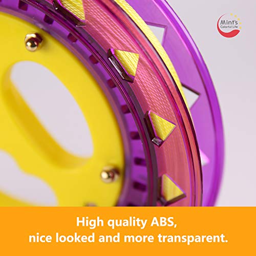 Mint's Colorful Life Kite String Reel Winder 7inches Dia with 600 feet Line (60 lbs) for Kids/Teens, Purple