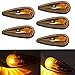 Kaper Teardrop Amber Roof Light Truck Cab Clearance Marker Light Turn Signal Light Complete (5)
