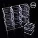 BENECREAT 10 Pack Square High Transparency Plastic Bead Storage Containers Box Drawer Organizers for beauty supplies,Tiny Bead,Jewerlry Findings, and Other Small Items - 2.2x2.2x2 Inches