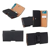 iPhone 6 Leather Case, Leather ID Wallet Belt Clip Case Holster for Apple iPhone 6 4.7'' NEW (Black)