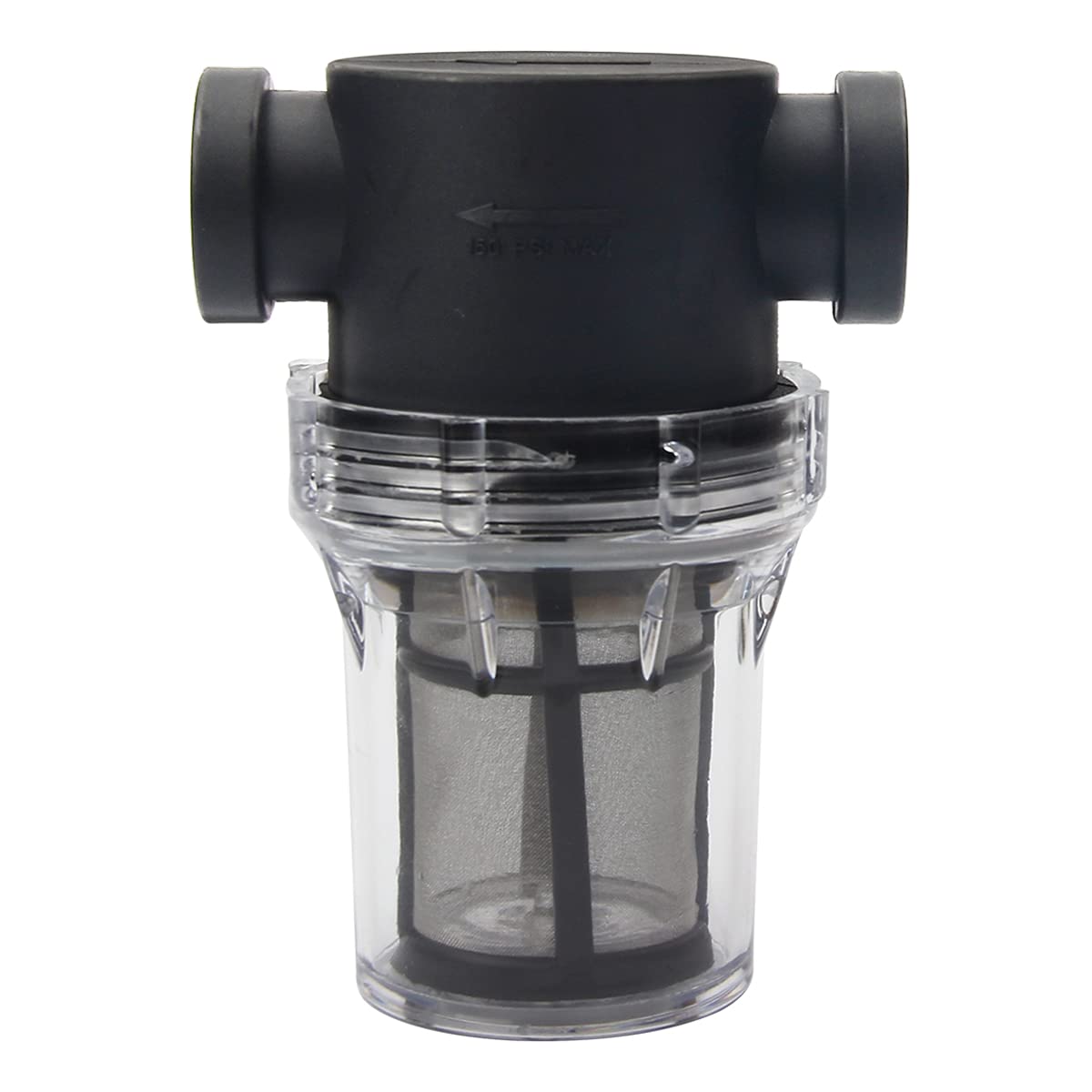 Sinolofty Pipeline Filter, 1/2 Inch Water Pump Filter with 100 Mesh Stainless Steel Strainer, Inline Mesh Screen, Water Pump Filter for Garden Irrigation