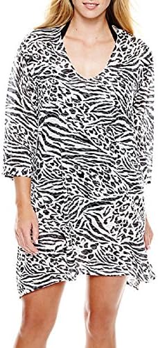 Porto Cruz Animal Burnout Sharkbite Tunic Cover-Up Size S