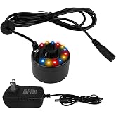 PULACO Mist Maker, Indoor Fountain Mister Foggers, Small Pond Fog Machine Atomizer Air Humidifier Perfect for Water Feature, Halloween