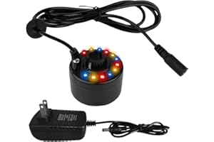 PULACO Mist Maker, Indoor Fountain Mister Foggers, Small Pond Fog Machine Atomizer Air Humidifier Perfect for Water Feature, Halloween