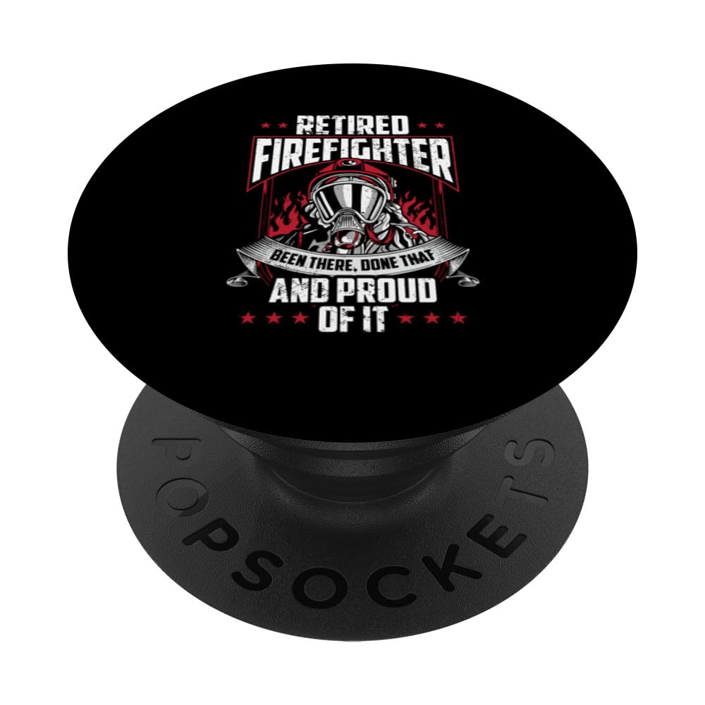 Retired Fire Fighter Fire Department Retirement Fireman Fan PopSockets Swappable PopGrip