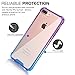 BAISRKE Clear Case for iPhone 7 Plus, Slim Shock Absorption Protective Case Soft TPU Bumper & Hard Plastic Back Cover Phone Cases for iPhone 7 Plus / 8 Plus 5.5 inch - Blue Purple Gradient
