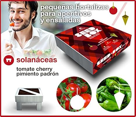 SEED BOX KIT HUERTO URBANO SOLANACEAS TOMATES CHERRY PIMIENTOS DE ...