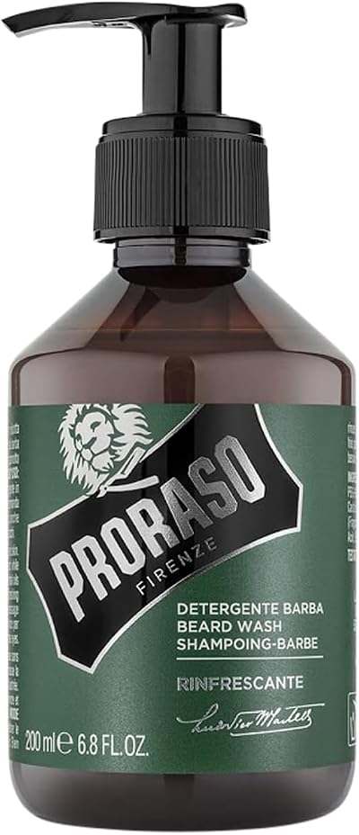 Proraso Beard Wash 200ml Refreshing Scented Shampoo Italy