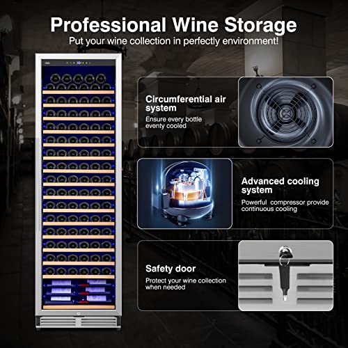 Velivi Upgraded 24 Inch Wine Cooler Refrigerator, 190 Bottles Wine