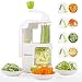Sedhoom 4-Blade Spiralizer Vegetable Slicer Zucchini Spaghetti Maker Vertical Crank Spiralizer Noodle Maker Veggie Pasta Maker for Low Carb Paleo Gluten-Free Meals, Warm White