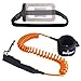 Unigear Premium 10' Coiled SUP Leash (11 Colors) Inflatable Paddle Board Surfboard Leash with Waterproof Wallet (Orange-New)