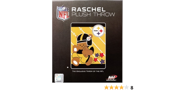 Amazon Com Nfl Pittsburgh Steelers Raschel Blanket 40in X 50in Baby Blanket Sports Fan Throw Blankets Sports Outdoors