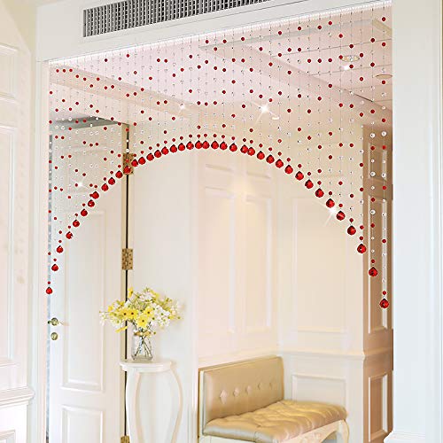 Buy Np Red Acrylic Crystal Plastic Strings Bead Hanging Curtain