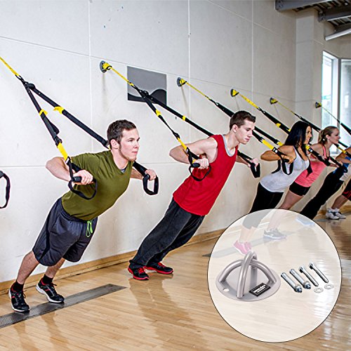 KYLIN SPORT Suspension Straps Wall/Ceiling Mount Bracket for Crossfit Olympic Rings, Body Weight Strength Training Systems, Yoga Swings, Hammocks, Boxing Equipment&Battle Rope