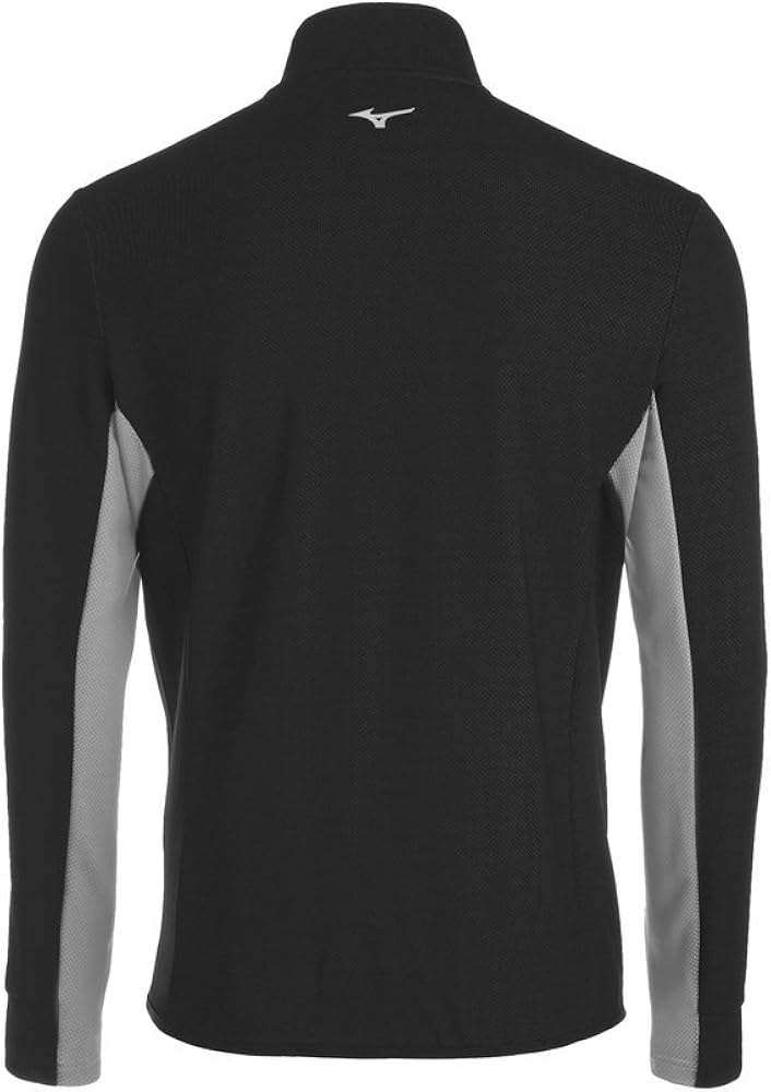 Mizuno Elite Training Jacket, Black/Grey, Large: Clothing