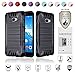 MYFAVCELL for Huawei Ascend XT2 Case with Full Glass Screen Protector (2nd Version Only), Elate 4G Case, H1711 Case, Metallic Brushed Design Slim Hybrid [Shockproof] Armor Defender Case Cover (Black)
