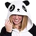Silver Lilly Unisex Adult Pajamas - Plush One Piece Cosplay Panda Animal Costume