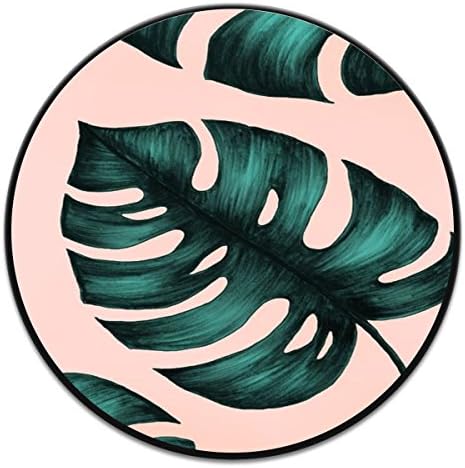 Stylish Phone Holder and Mounts,Expanding Stand and Grip Pop Mount Socket for Smartphones&amp;Tablets-Green Palm Leaves Black