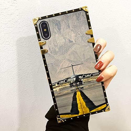 Gukalong Luxury Square Case Fit iPhone Xs Max (2018) 6.5in Aircraft
