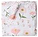 Little Jump 3 Sets Nerborn Receiving Blanket and Headband Set Flower Print Baby Swaddle Wrap Floral Baby Blankets for Girls and Boys. (Floral)