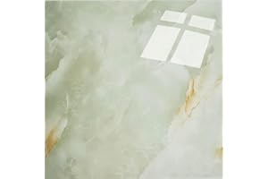 SHOWCOLOUR 20-Sheets Peel and Stick Backsplash Marble Look 12"X12" Self Adhesive Wall Tile Back Splashes for Kitchen Bathroom Colorful Tiles (20, Green)