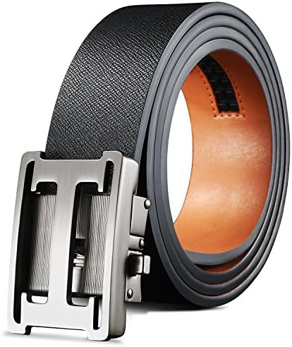 Men's Black Leather Ratchet Dress Belt jeans Uniform belts golf Mission Belt work belt