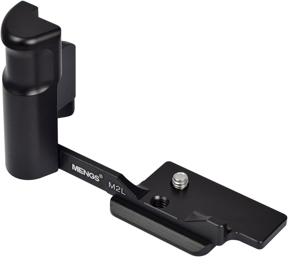 MENGS Camera L-Shaped Quick Release Plate with Hand Grip for Canon M2 Camera Compatible with Arca-Swiss Standard, Black (M2L)