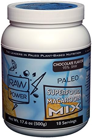 Gluten-Free Organic Vegan Plant-Based Pumpkin Seed Protein Powder Macaroon Mix Raw Power Superfood 18 Servings - Chocolate Flavor