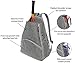 LISH Men's Court Advantage Tennis Backpack - Racket Holder Sport Bag for Tennis, Racquetball, Squash (Grey)