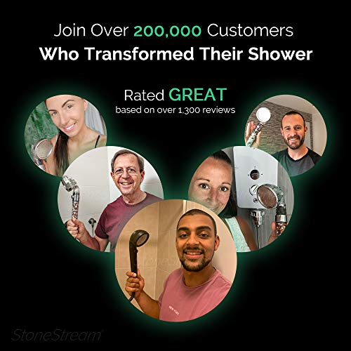 Original StoneStream EcoPower Shower Head System — Spa Like Ionic