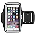 DEEGO Sports Running Armband with Water-Resistant Screen Protector & Key Holder for IPhone 7/6/6s Plus,Galaxy S8 S7 S6 Edge 5.5 Inch - Black