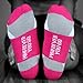 Inspirational Athletic Running Socks | Women's Woven Low Cut | Sparkle | Fuchsia,OneSize
