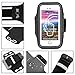 Sports Running Armband Case Works with iPhone 8 Plus/ 7 Plus/ 6S Plus/ 6 Plus/X 8 7 6S 6, Eaxxfly Fingerprint Touch Supported Phone Arm Band Reflecte Velcro Card Key Hold