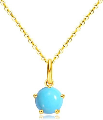 Amazon Fancime K18ゴールド 天然ターコイズ トルコ石 ネックレス レディース 12月誕生石 18金 ギフトラッピング済 誕生日 記念日 プレゼント ギフト ジュエリー 通販