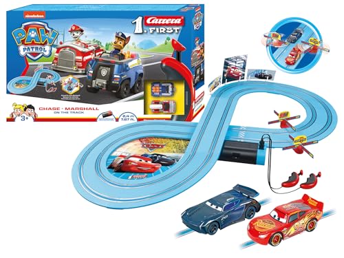 Carrera 20063038 FIRST Cars The Movie Lightning McQueen & Jackson Storm First Disney Pixar Power Duel Starter Set, Single, Multicoloured, 50 x 7 x 30 cm