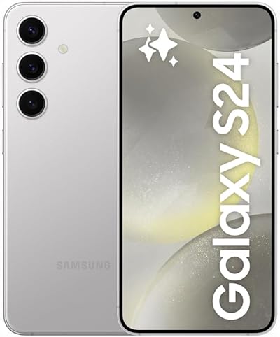 Samsung Galaxy S24 AI Smartphone, Android-Handy ohne Vertrag, 8 GB RAM, 256 GB Speicher, 50-MP-Kamera, Lange Akkulaufzeit, Marble Gray, 3 Jahre Herstellergarantie