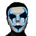 LED Wired Scary Mask 3 Modes for Costume Party Birthday Halloween Carnival(Blue)