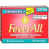 FeverAll Children's Acetaminophen Suppositories, 120 mg - 6 ea