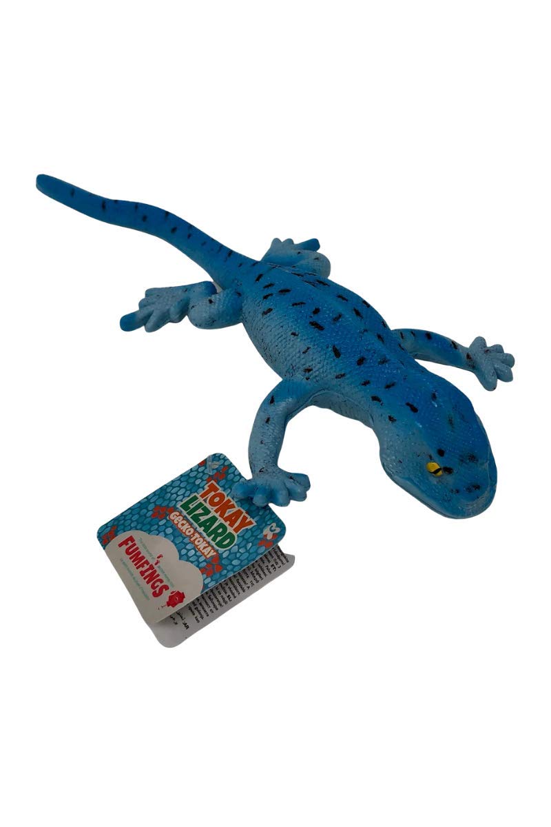 Fumfings Strechy Squishy Beanie Toys - TOKAY LIZARD Raptile Modeled on Nature Original Animal Living, Durable BPA Free Material, Washable ideal for science, school projects and Kinetic Education