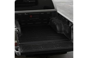 TOPLINE_AUTOPART Black Rubber Diamond Plate Truck Bed Floor Mat Liner Compatible with 07-18 Chevy Silverado/GMC Sierra 5.8 Feet (69.6") Short Bed